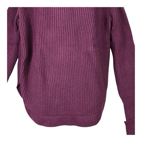 Treasure & Bond Women’s Large Purple Chunky Knit Mock Neck Sweater - Picture 14 of 14